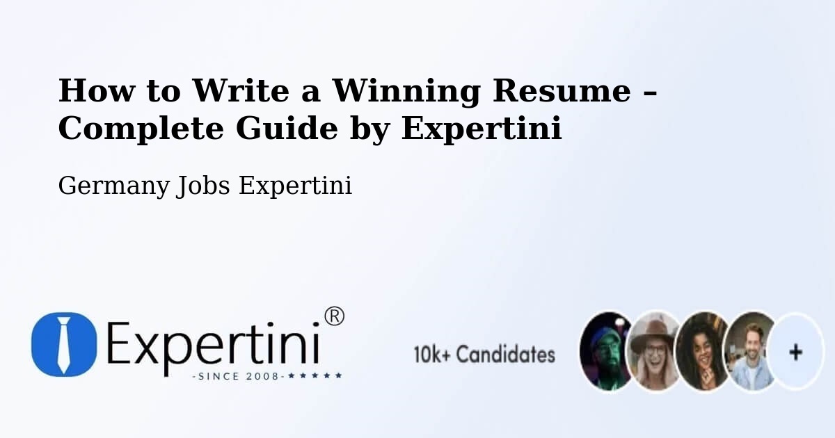 Resume Writing Guide for Job Seekers – Hargesheim - Hargesheim, Germany Jobs Expertini